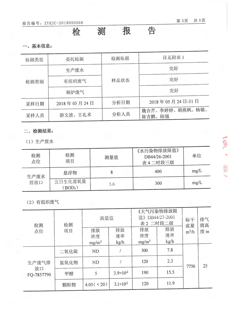 2018BJL百家AG老哥论坛坪山分公司“三废”检测报告_页面_2