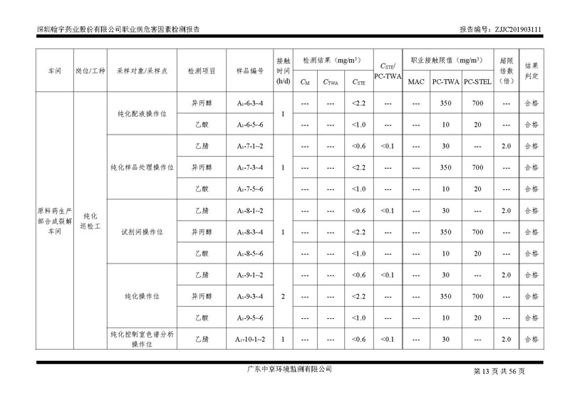 _深圳BJL百家AG老哥论坛药业股份有限公司南山定期检测报告_页面_13
