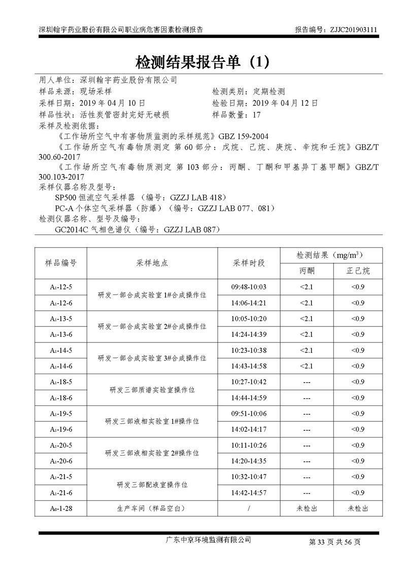_深圳BJL百家AG老哥论坛药业股份有限公司南山定期检测报告_页面_33
